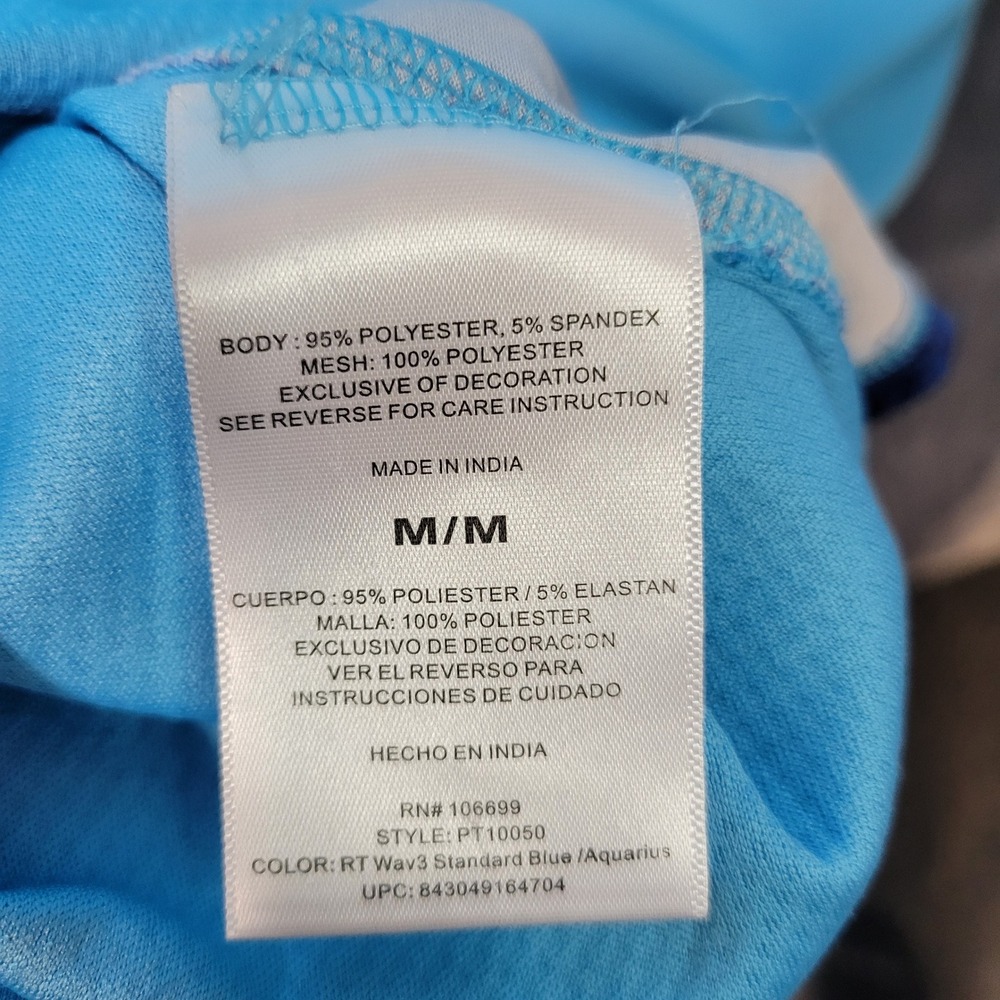 Habit Mens Medium Blue Quarter Zip‎ Long Sleeve Solar Factor Shirt - Picture 6 of 8